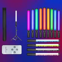 RGB Handheld LED Light Wand Colorful Photography Lighting Stick 10 Modos Lámpara de llenado de estudio de fotos recargable para YouTube Video