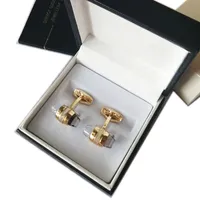 LM07 Luxury Designer Cufflinks With Box Crystal Cuff Links French Cufflink For Men High Quality Party Gifts