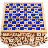 Giocattoli educativi in ​​legno 1-100 cifre cognitivo matematica numero di conteggio con piastra continua Baby Educazione precoce giocattolo 14 73yc T2