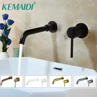 Красивые краны для ванной комнаты Kemeaidi роскошный матовый золотой кран настенный бассейн кран твердой латуни холодного смесителя ванна