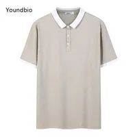 Youndbio Летние рубашки Повседневная футболка с короткими рукавами Slim Fashion Trend Молодежные хлопковые футболки мужские