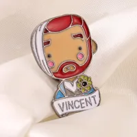 Vincent van Gogh Avatar Cartoon Brooches Feriti orecchio carino distintivi