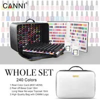 30917K CANNI 240Pcs Nail Gel Whole Set Base Top & Color Polish Kit UV&LED Soak Off 7.3ml
