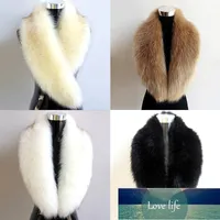 Natural Color Faux Fur Collar Scarf Winter Big Size Scarves Warp Shawl Neck Warmer Stole Muffler with Clip Loops Factory price expert design Quality Latest Style