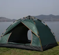 Açık Aile 3-4 Kişi Seyahat Kamp Çadır Otomatik Açık Plaj Pop Up Çadırlar Protable Seyahat Yürüyüş Sırt Çantasıyla Gölgelik Barınak Ultralight Su Geçirmez Gölge