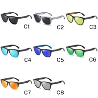 8 couleurs Hommes de plein air Sunglasses polarisés Femmes Vintage Sports Lunettes de sport Cadre vide No Logo Mirror Lentilles