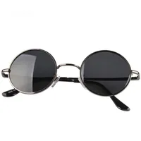 Retro gepolariseerde ronde zonnebril mannen zwarte klassieke vrouwen merk ontwerp reizen metalen marco bril UV40