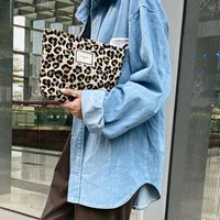 Cosmetic Bags & Cases Women Leopard Bag Canvas Waterproof Zipper Make Up Travel Washing Makeup Organizer Beauty Case