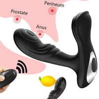 Remote Vibrating Male Prostate Massager Tool Anal Butt Plug Vagina Dildo Vibrator Sex Toy for Men Gay Women Masturbation Machine 210720
