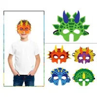8 stücke Filz Cosplay Kreative leichte freudige lustige lustige Tiermaske Dinosaurier Maske für Kinderkind Party K674