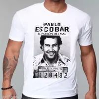 Narcos Gangster Pablo Escobar Shout Рукав футболка сорняки Mafia Scareface Luciano Capon Мужские футболки T-футболки Top Tees