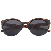 Óculos de sol moda unisex retro redondo círculo quadro semi-aros óculos verão sunglass elegante1