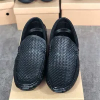 2021 Męskie Designer Woven Shoes Slip On Moccasins Jazdy Lace Up Lightweight Flats Leather Casual Boat Walking Outdoor Shoes W5