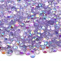 XULIN Resin Bedazzler Crystal Rhinestone Transparent Jelly Purple Ab Non Hotfix Round For Nail Art Decoration