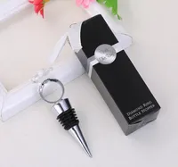 Crystal Diamond Ring Wine Stoppers Home Kitchen Bar Tool Champagne Bottle Stopper Wedding Guest Gifts Box Packaging SN3353