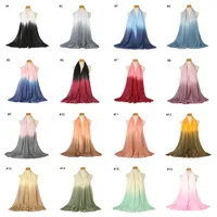 16 colori Gradiente moda lunga sciarpa lunga avvolgibile da donna e scialli signora primavera autunno sciarpe bandana musulmana hijab stole islam