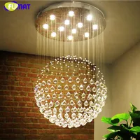 Kroonluchters Fumat K9 Crystal Tair Indoor Creative Spiral Suspension Lightings GU10 LED El Villa Mode Large