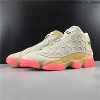 Обувь13 Китайский Новый год CNY бледно-слоновая кость 13S цифровой розовый золотой CW4409-100 мужчин баскетбольные туфли размером 5,5 ~ 13A43