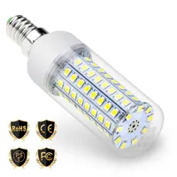 Lampor E14 LED 25W 220V Candle Light Bulb 5730 SMD 5W 7W 9W 12W 15W 20W Cornlampa 240V Bombillas E27 Para El Hogar 2835