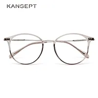 KANSEPT Acetate Glasses Frame Women Fashion Round Prescription Eyeglasses Ultralight Myopia Circle Eye 90045 220228