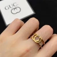68% OFF designer jewelry Gujia new double G letter inlaid Rhinestone open women's net red same temperament ring