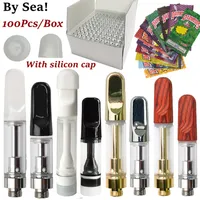 By Sea Th205 Vape Cartridges Full Ceramic 0.5/0.8/1ml Atomizers Dabwoods Gold Tank Oil Carts Cartridge Electronic Cigarettes Dab Vapes Pen 510 Thread Packaging Empty