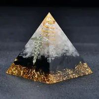 2.36inches Orgone Pyramid Chakra Bianco Cancella al quarzo Guarigione EMF Protezione Regalo