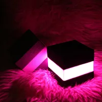 어린이, 배터리 전원 실리콘 고양이 램프를위한 LED 야간 조명 따뜻한 흰색과 7 색 호흡 모드와 함께 여러 가지 빛깔의 귀여운 보육 조명 Crestech
