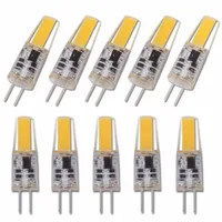 Other LED Lighting 10pcs/lot Dimmable G4 COB Lamp 6W Bulb AC DC 12V 220V Candle Silicone Lights Replace 40W Halogen For Chandelier Spotlight