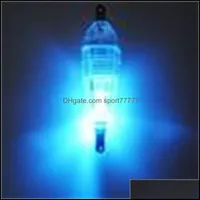 Baits & Lures Fishing Sports Outdoors Mini Led Deep Drop Underwater Squid Lure Light Blue Flashing#168S Delivery 2021 Ktxsw