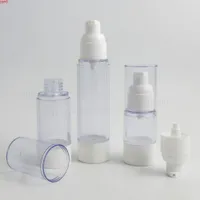 24 x 15 ml 30 ml 50 ml clear airless white pump fles hervulbare cosmetische container essence oil lotion packaginghigh aantal