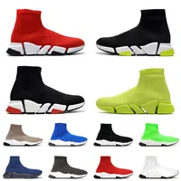 2022 Llegada Speed 2.0 Calcetines Planos Zapatillas de deporte casuales Diseñador para hombres Mujeres Graffiti Sole Triple Blanco Negro Calcetines Botas Zapatillas de deporte