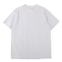 T-shirt da uomo T-Shirt Bianco Bianco Cotone in cotone Solido Color Collo a manica corta a maniche lunghe per adulti Casual Bottoming Abbigliamento da uomo
