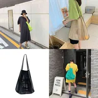 Nxy Shopping Bags Hylhexyr bolso De Hombro Malla Para Mujer Bolsa Playa Plegable Gran Capacidad a 0209