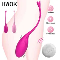 Hwok Panties Sans Wireless Télécommande Vibrateur Vibrant Oeuf Vibrant Hildo G Spot Clitoris Toys sexuels pour femmes