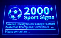 2000+ Segni Soprt Segni Light Segno di baseball Hockey Football Basket Helmet Club 3D LED Dropshipping all'ingrosso