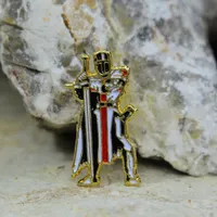 Kreatywny Masonic Lapel Broszka z Tassel Butterfly Zapięcie Vintage Knight Wzór Metal Pin Mini Gold Mason Badge Decor