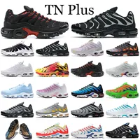 Hochwertige TN Plus Running Shoes Womens Herren Trainer Sneakers Triple Black White Oreo Spider Web Hyper Blue Outdoor Sport Tennis Größe 36-46
