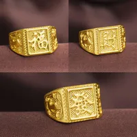 Обручальные кольца Вьетнамского песчаного золота благоприятные хорошие счастливые открытые кольца регулируемые дизайны для мужчин