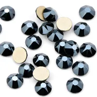 Loose Diamonds Hotselling Color Shiny Black Crystal 8 big 8 small Cut Facets Rhinestone Crystal Flatback Non Hotfix Rhinestones Decoration