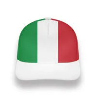 Włochy Młodzież Kapelusz DIY Free Custom Made Name Number Ita Cap Nation Flag IT Włoski Kraj Italia College Drukuj zdjęcie Czapki z daszkiem