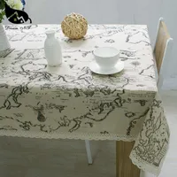 DreamNS Map Table Cloth Rectangle Cotton Living Room装飾ホームクリエイティブファッション印刷