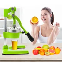 WACO Manuel professionnel Citrus Juicer, presse à main Orange citron citron Squeezer presse-stand, extracteur de jus d'acier inoxydable robuste, vert