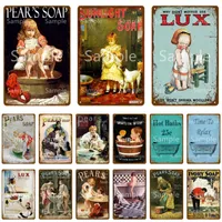 Pears Soap Metal Signs LUX Metal Poster Metal Vintage Painting Plaque For Home Bathroom Shower Room Decor YL085