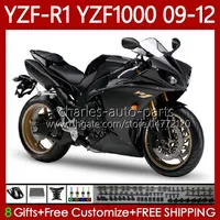 OEM Bodywork for yamaha yzf R1 1000 cc yzf1000 yzf-r1 2009 2012 2012 2012 moto bodys 92No.73 yzf-1000 yzf r 1 1000cc 2009-2012 yzfr1 09 10 11 12 kit de justo liso preto