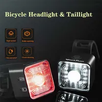 High Lumen WT06 Headlight and Tail Light Sets for Bicycle IP66 Waterproof Cycling Smart Sensor Brake Warning Lamp 5 Gear Mode 220114