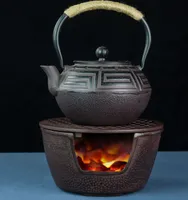 小型鋳鉄の木炭バーベキューグリルバーベキューポータブルレトロな小型茶オーブン暖房ストーブキャンドルホルダーティーポットベース15 * 8.5cm 118