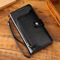 Корпус сотовых телефонов на молнии крышка кожаный кошелек чехол для OnePlus 9 8 8T 7 6 5 3 5T 1+ 7T Pro Silicon Flip Stand Capa мягкий магнитный