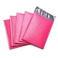 Wrap prezent 50-100 sztuk Bubble Mailing Bag Wyściełane Koperty Wyświetlane Poly Mailer Self Seal Różowy z Torby do pakowania