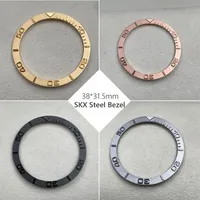 Reparationsverktyg Kit Golden Stereo Engrave Bezel Replacement Tillbehör Toppring 38 * 31.5mm Stålinsats för MOD Sub Oyster GMT Watch Case